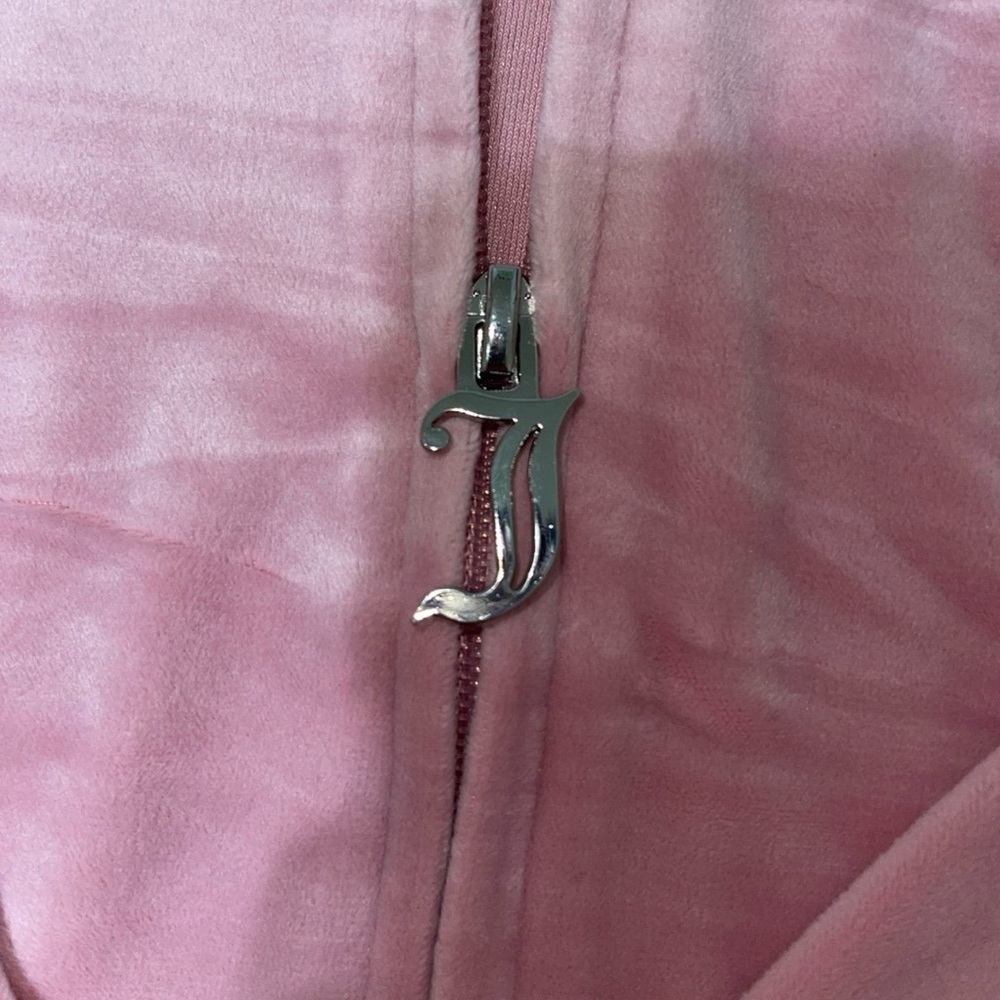 Juicy Couture y2k rose velour rhinestone bling tracksuit size small - Picture 6 of 8